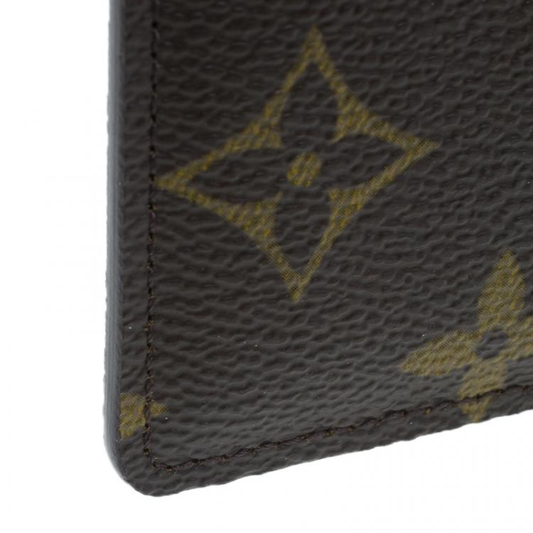 Pre Owned Louis Vuitton Brown Monogram Canvas Card Holder