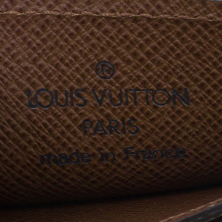 Pre Owned Louis Vuitton Brown Monogram Canvas Card Holder