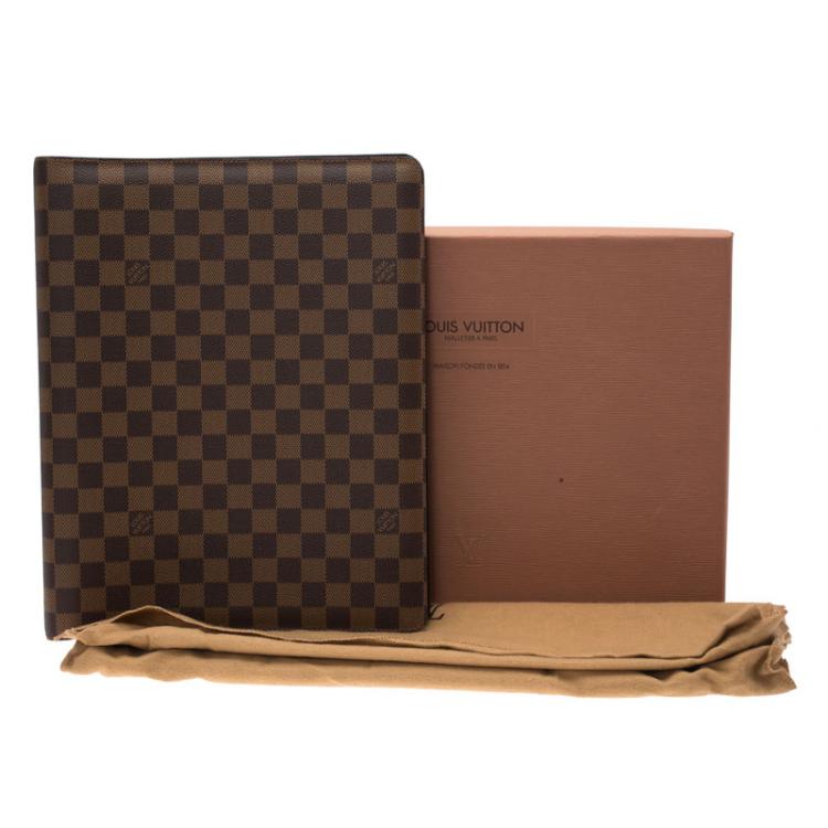 مملوكة مسبقًا Louis Vuitton Damier Ebene Canvas Desk Agenda Cover