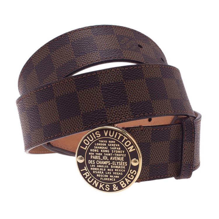 Louis Vuitton Pre-loved Damier Ebene Canvas Trunks And Bags Belt