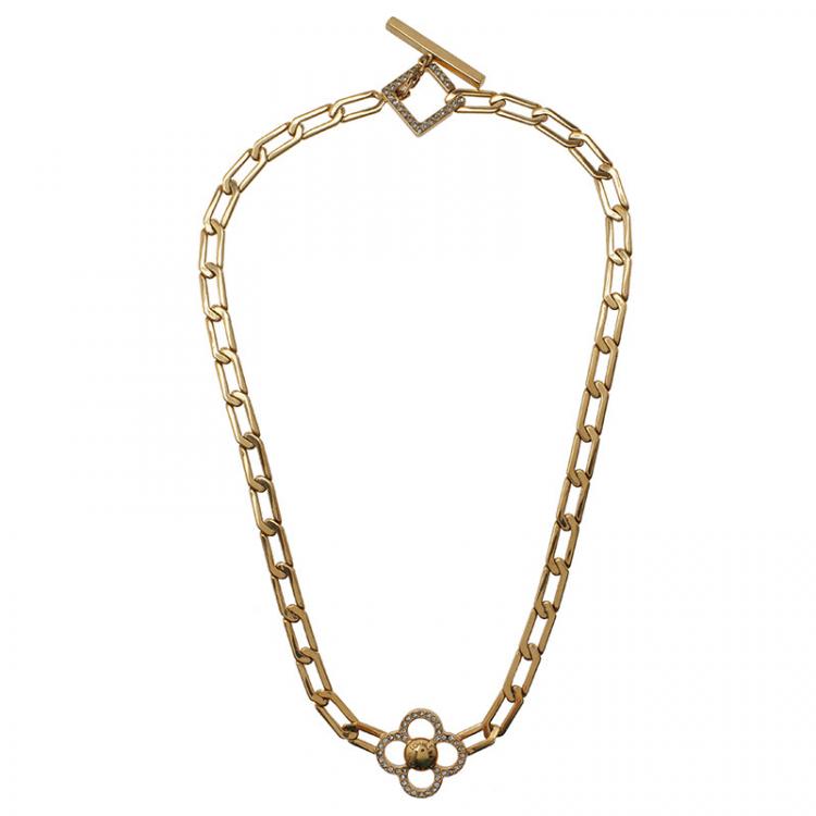 Louis Vuitton Flower Full Station Necklace  GoldPlated Station Necklaces   LOU719633  The RealReal