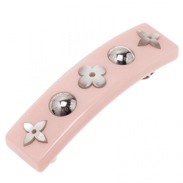 Pre Owned Louis Vuitton Inclusion Pink Resin Hairclip