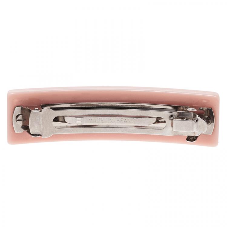 Pre Owned Louis Vuitton Inclusion Pink Resin Hairclip