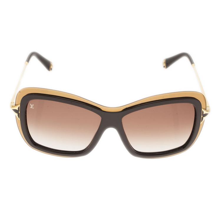 Louis Vuitton Brown/ Brown Gradient Z0323W Poppy Square Sunglasses Louis  Vuitton