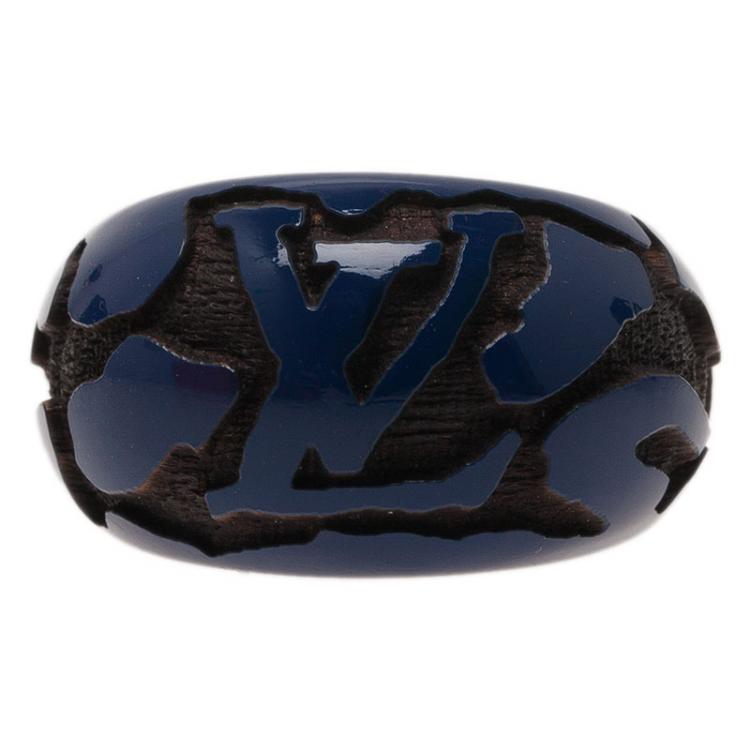 Louis Vuitton Leo Monogram Blue Ring Size 54.5 Louis Vuitton