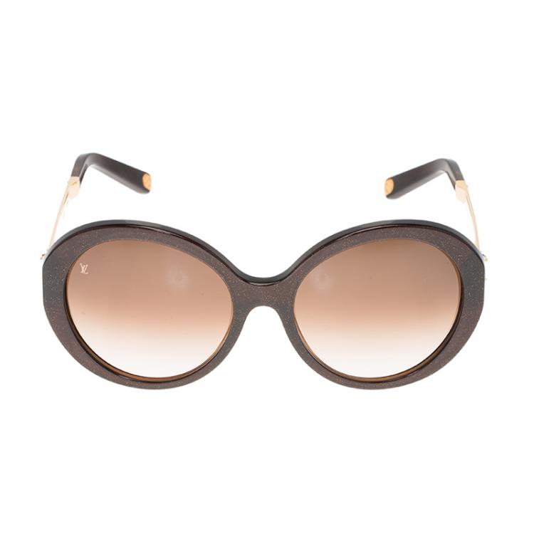 Louis Vuitton, Accessories, Louis Vuitton Petit Soupcon Rond Sunglasses  Z490w Brown Glitter