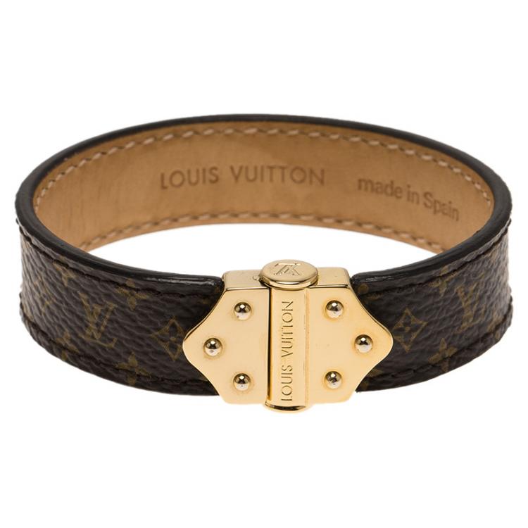 Louis Vuitton Bracelet Nano Monogram in Canvas with Gold-Tone - US