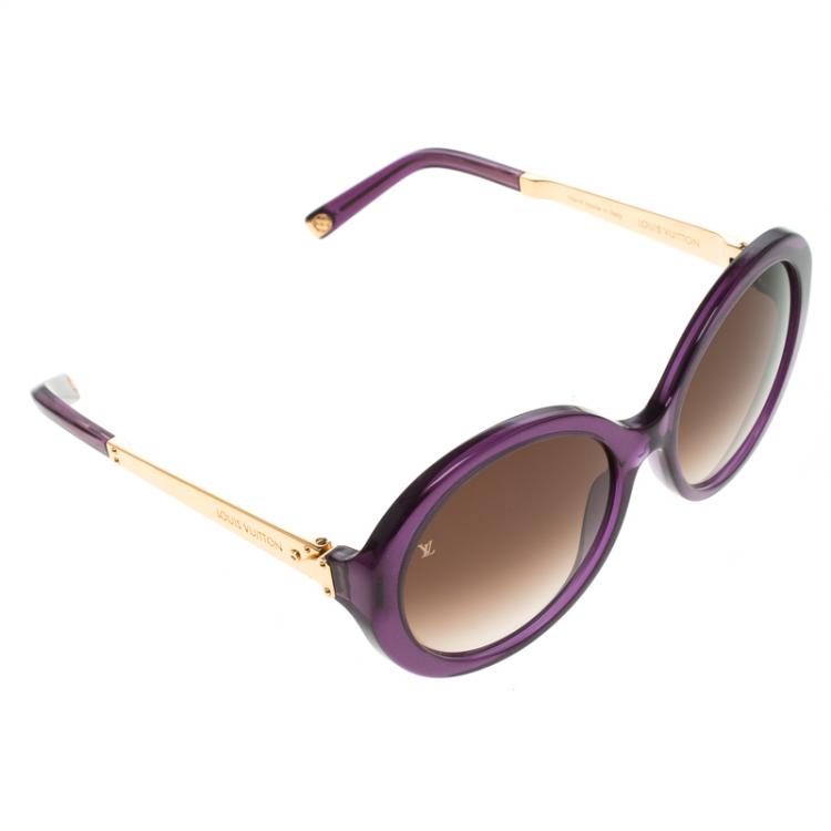 LOUIS VUITTON Purple Speckling Acetate Frame Soupcon GM Sunglasses