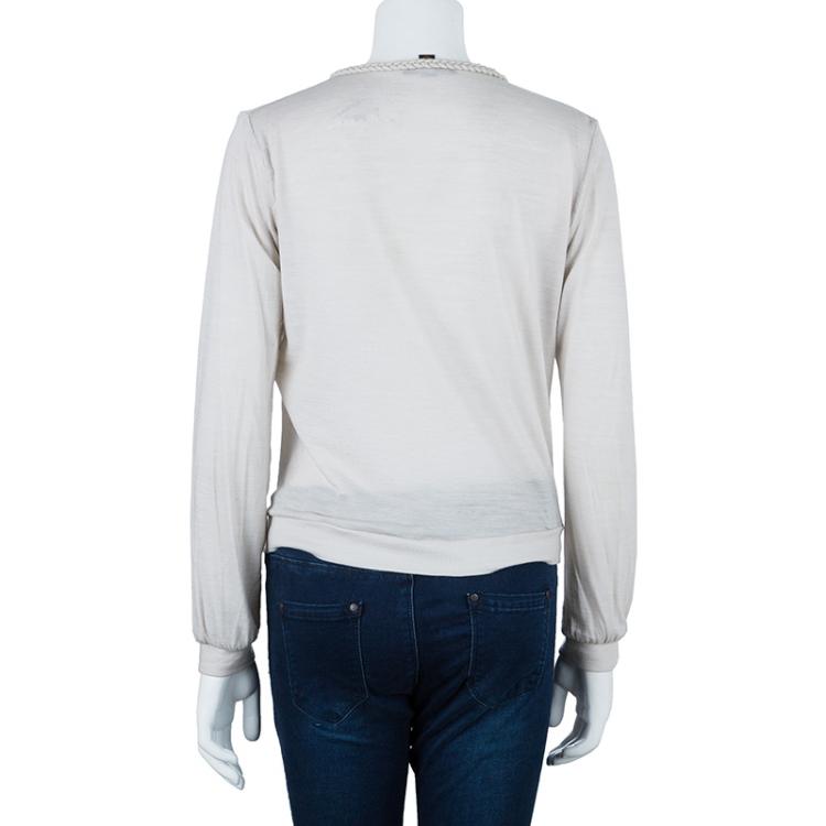 Louis Vuitton Beige Long Sleeve Top M