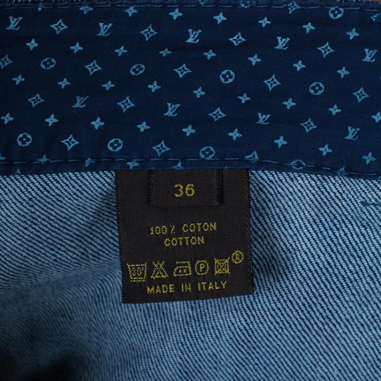 مملوكة مسبقًا Louis Vuitton Blue Denim Jeans S