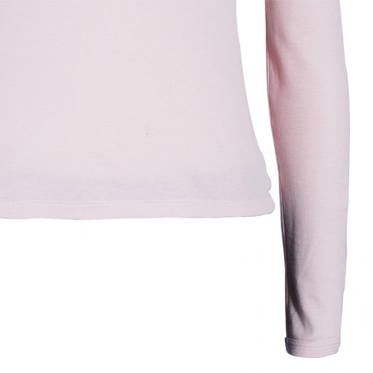 Pre Owned Louis Vuitton Cotton Lace Long Sleeve Top S