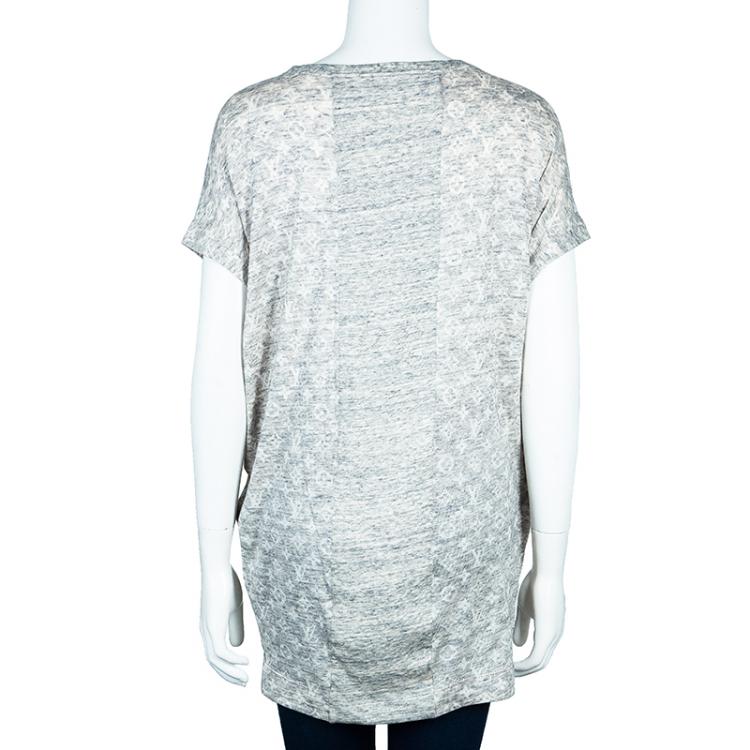 Pre Owned Louis Vuitton Grey Monogram T-Shirt S