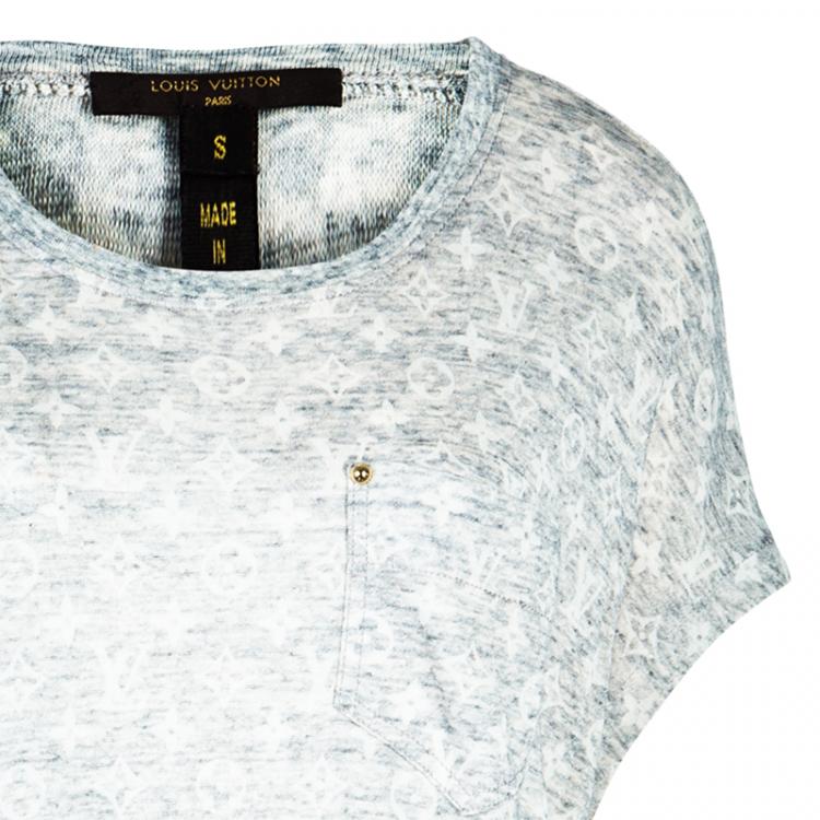 Pre Owned Louis Vuitton Grey Monogram T-Shirt S