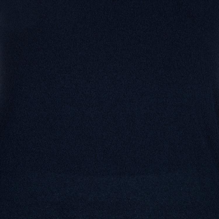 Pre Owned Louis Vuitton Navy Blue Long Sleeve Knit Top XS