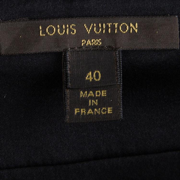 Pre Owned Louis Vuitton Metallic Silver Sleeveless Top M