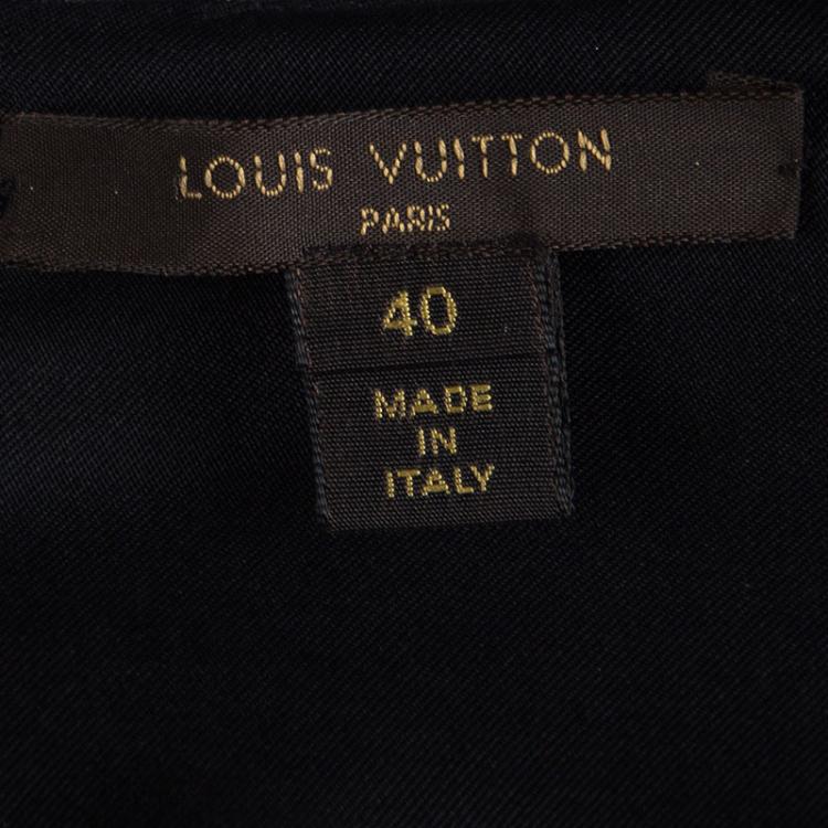 Pre Owned Louis Vuitton Olive Green Leopard Printed Silk Ruched Dress M