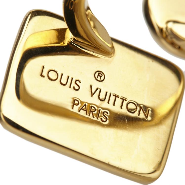 Pre Owned Louis Vuitton Gold-tone Stones Ring Size 54