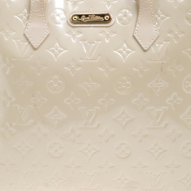 Pre Owned Louis Vuitton Perle Monogram Vernis Wilshire MM Bag
