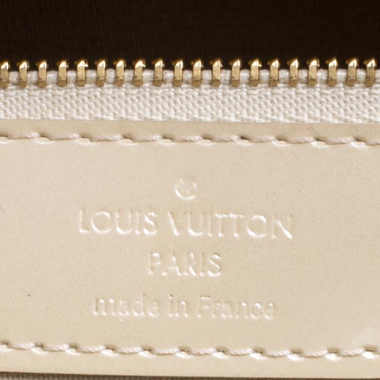Pre Owned Louis Vuitton Perle Monogram Vernis Wilshire MM Bag