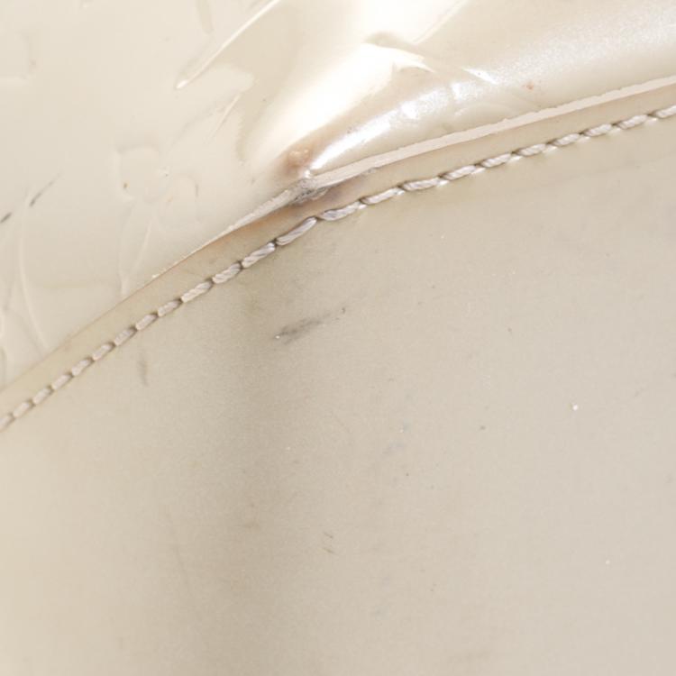 Pre Owned Louis Vuitton Perle Monogram Vernis Wilshire MM Bag