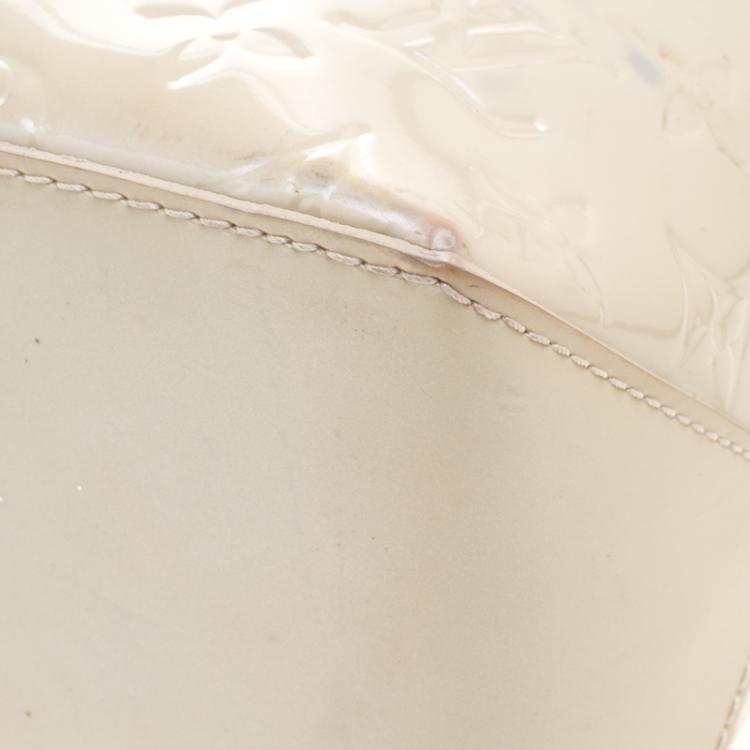 Pre Owned Louis Vuitton Perle Monogram Vernis Wilshire MM Bag