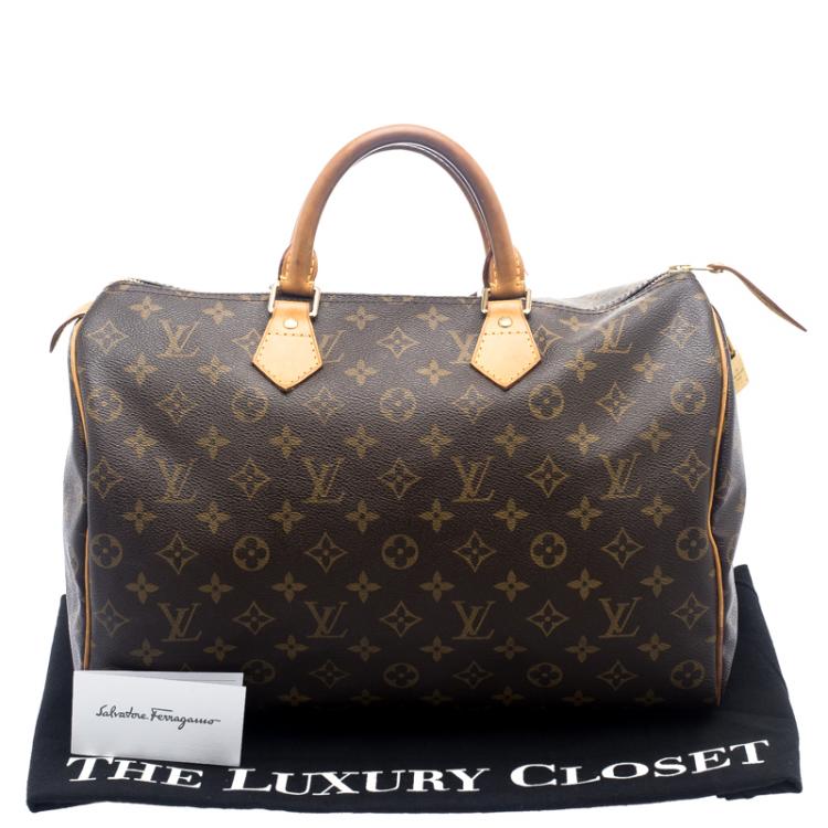 Pre Owned Louis Vuitton Monogram Canvas Speedy 35