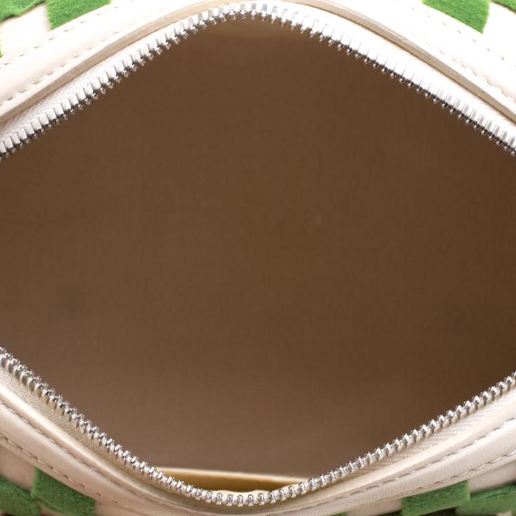 Pre Owned Louis Vuitton Green Damier Cubic Fabric and Leather Limited Edition Speedy Cube PM