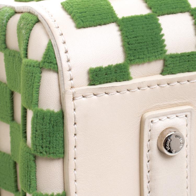 Pre Owned Louis Vuitton Green Damier Cubic Fabric and Leather Limited Edition Speedy Cube PM