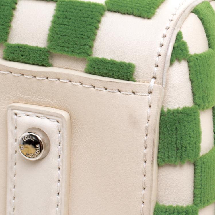 Pre Owned Louis Vuitton Green Damier Cubic Fabric and Leather Limited Edition Speedy Cube PM
