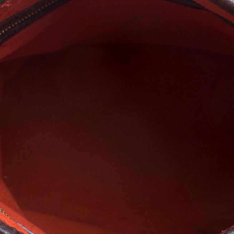 Pre Owned Louis Vuitton Damier Ebene Marais Bucket Bag w/ Accessory Pochette