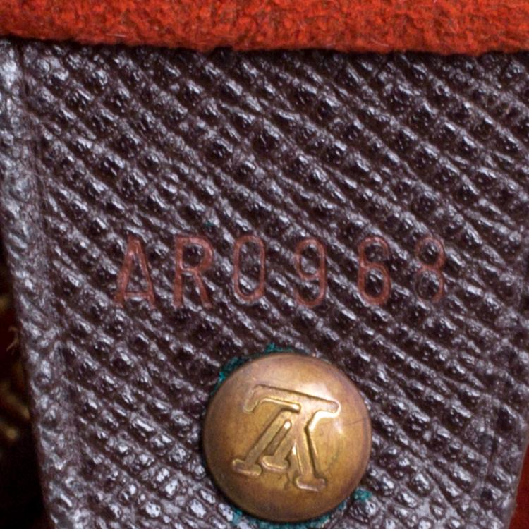 Pre Owned Louis Vuitton Damier Ebene Marais Bucket Bag w/ Accessory Pochette