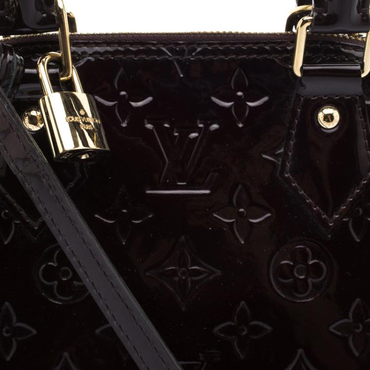 Pre Owned Louis Vuitton Amarante Monogram Vernis Alma BB Bag