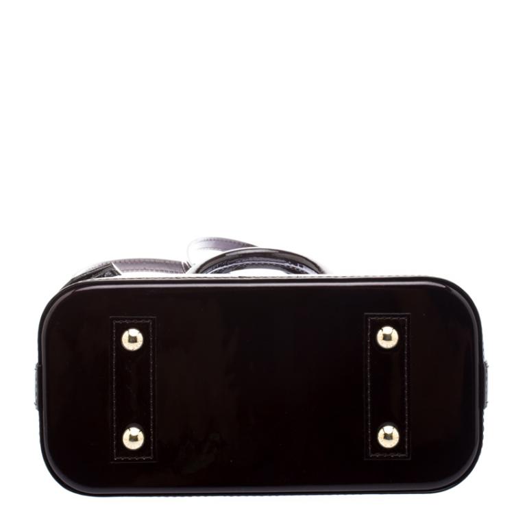 Pre Owned Louis Vuitton Amarante Monogram Vernis Alma BB Bag