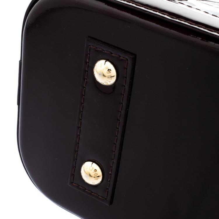 Pre Owned Louis Vuitton Amarante Monogram Vernis Alma BB Bag