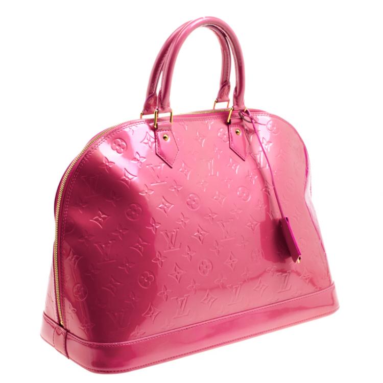 مملوكة مسبقًا Louis Vuitton Rose Litchi Monogram Vernis Alma GM Bag