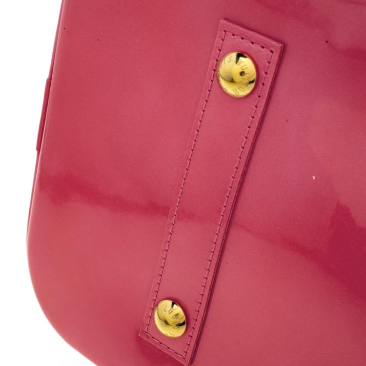 مملوكة مسبقًا Louis Vuitton Rose Litchi Monogram Vernis Alma GM Bag
