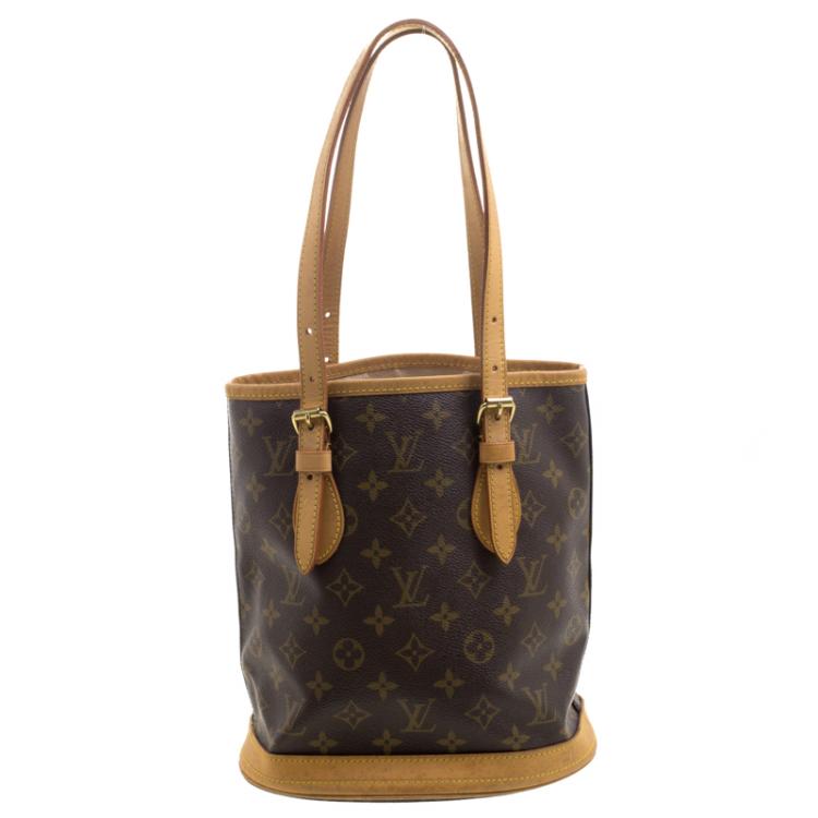 Pre Owned Louis Vuitton Monogram Canvas Petit Bucket Bag