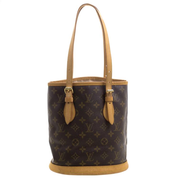 Pre Owned Louis Vuitton Monogram Canvas Petit Bucket Bag