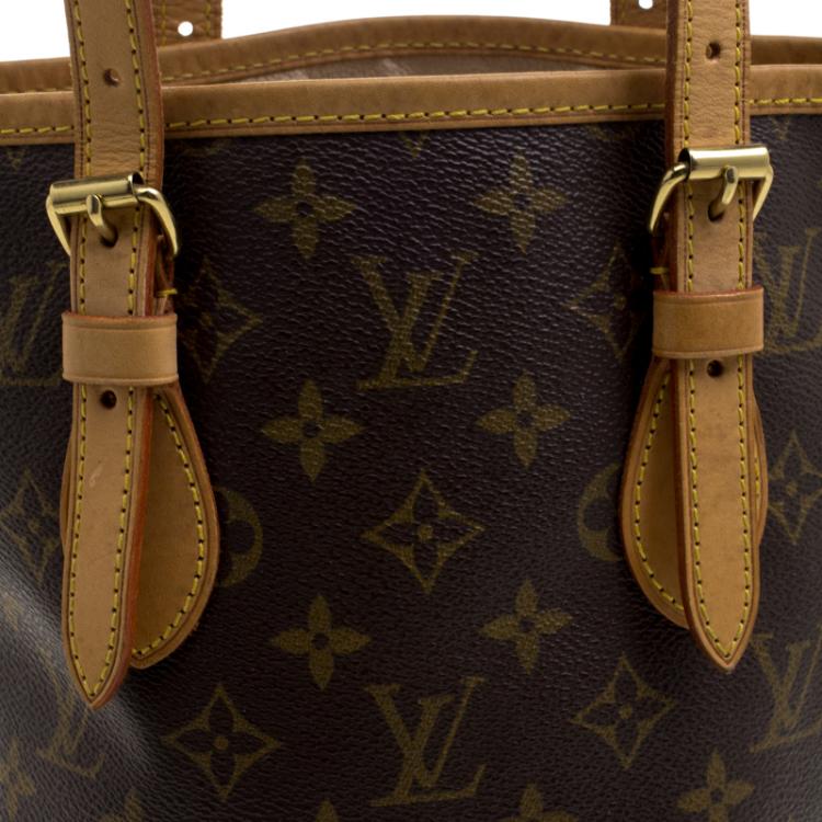 Pre Owned Louis Vuitton Monogram Canvas Petit Bucket Bag