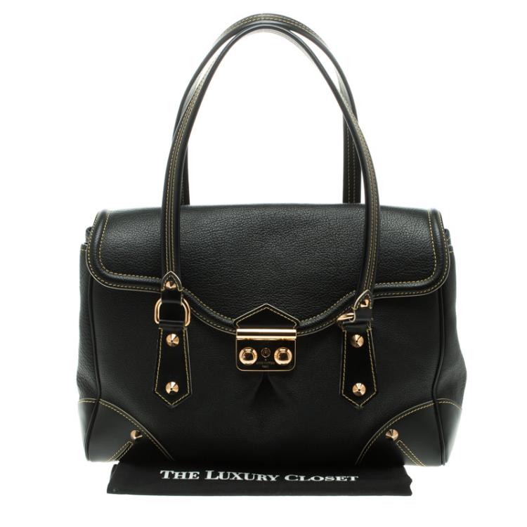 Pre Owned Louis Vuitton Black Suhali Leather L'Absolu De Voyage Bag