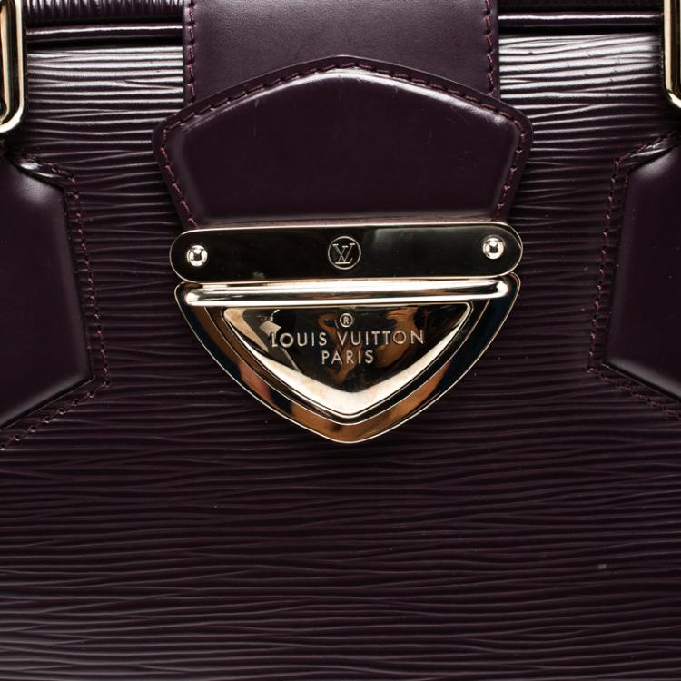 Pre Owned Louis Vuitton Purple Epi Leather Bowling Montaigne GM Bag