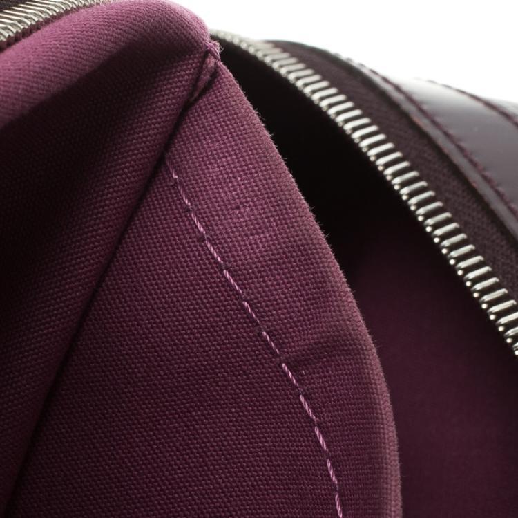 Pre Owned Louis Vuitton Purple Epi Leather Bowling Montaigne GM Bag