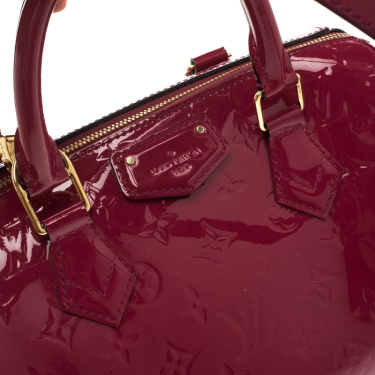 Pre Owned Louis Vuitton Rose Pop Monogram Vernis Montana bag