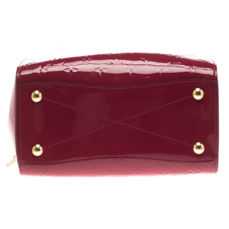 Pre Owned Louis Vuitton Rose Pop Monogram Vernis Montana bag