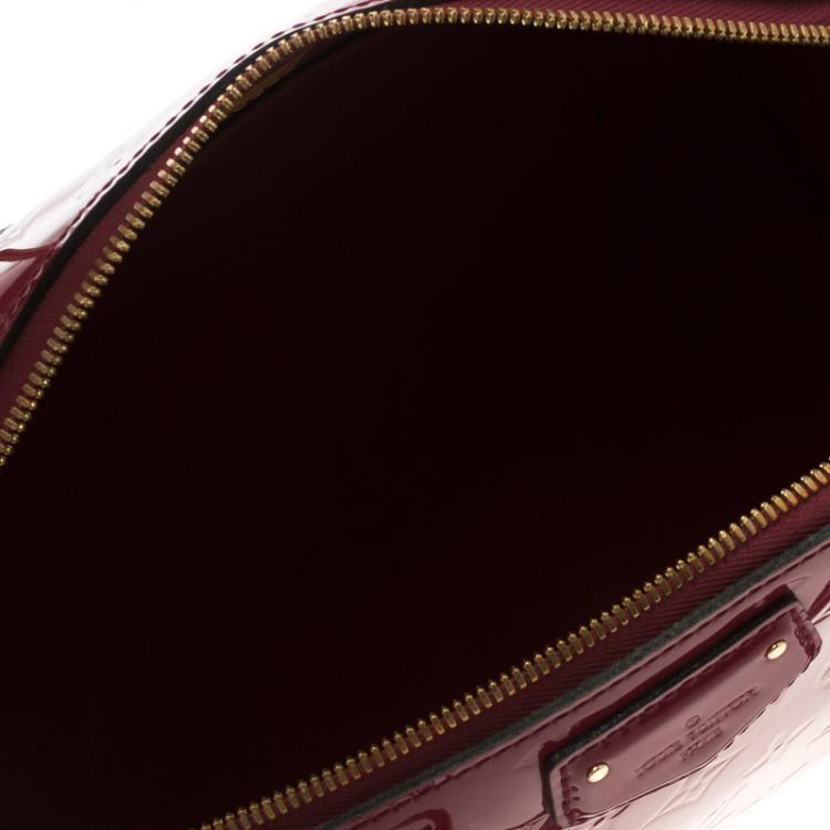 Pre Owned Louis Vuitton Rose Pop Monogram Vernis Montana bag