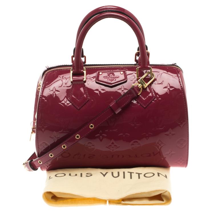 Pre Owned Louis Vuitton Rose Pop Monogram Vernis Montana bag