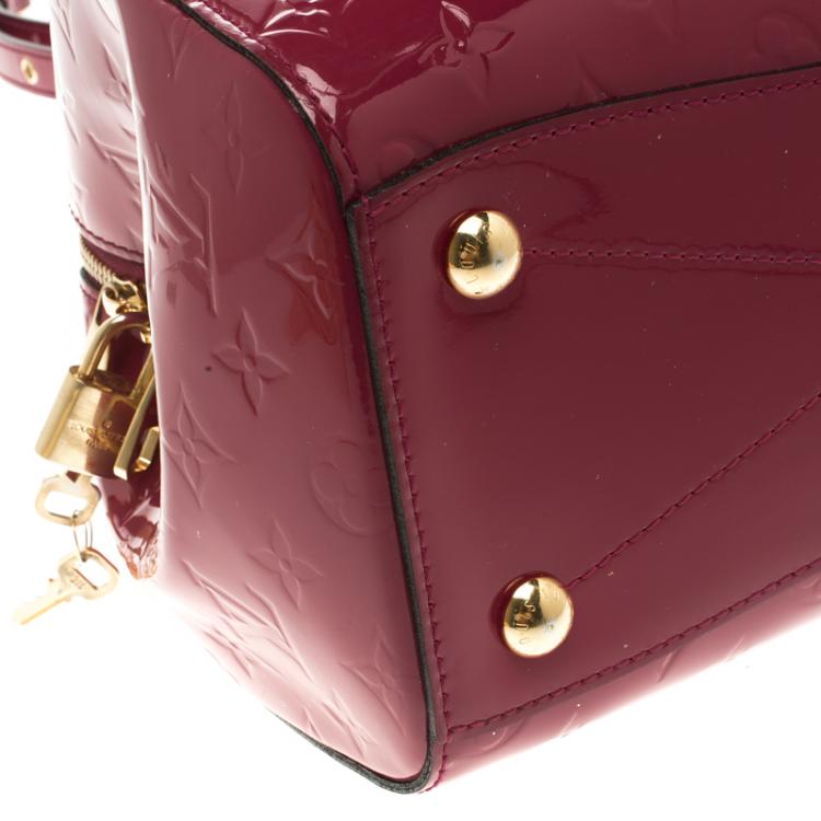 Pre Owned Louis Vuitton Rose Pop Monogram Vernis Montana bag