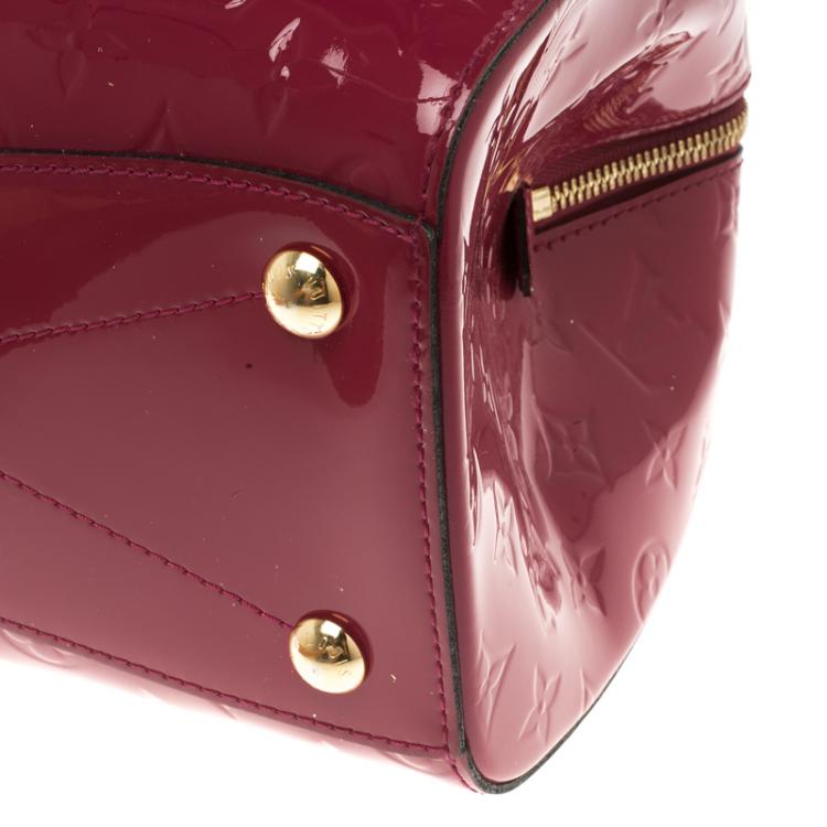 Pre Owned Louis Vuitton Rose Pop Monogram Vernis Montana bag
