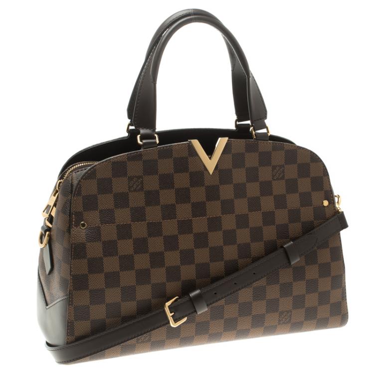 Pre Owned Louis Vuitton Damier Ebene Canvas Kensington Bowling Bag