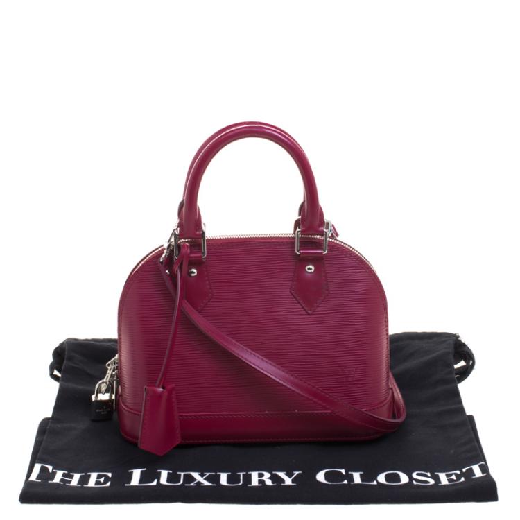 Pre Owned Louis Vuitton Fuchsia Epi Leather Alma BB Bag